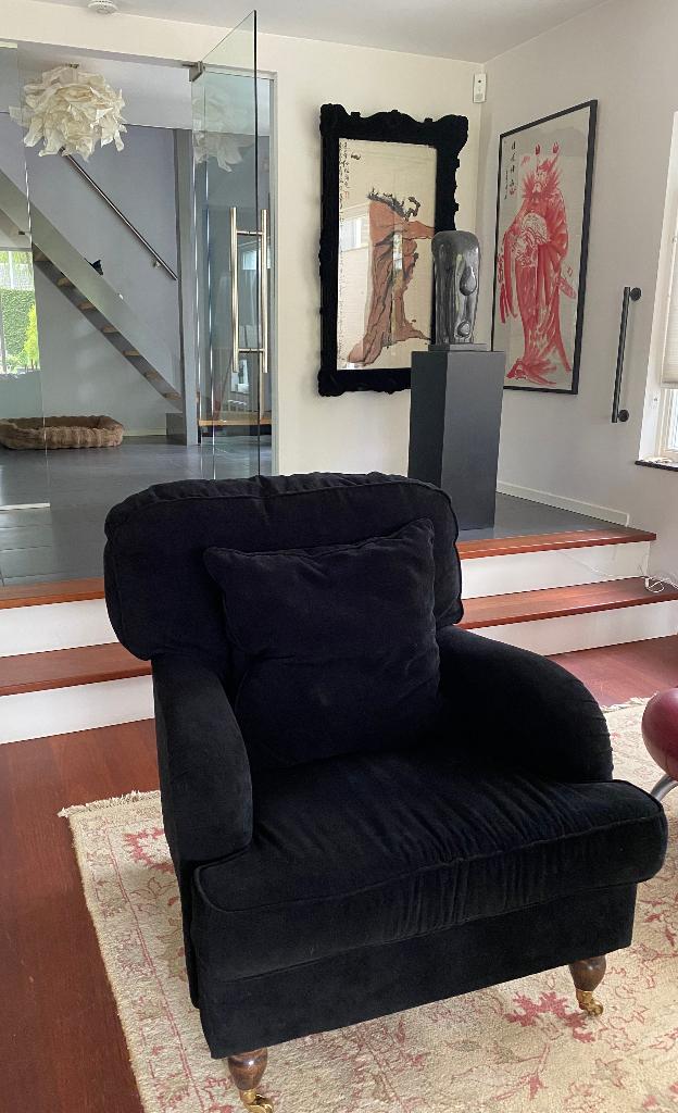 comfortabele fauteuils, Ophalen, 75 tot 100 cm, Zo goed als nieuw, Stof