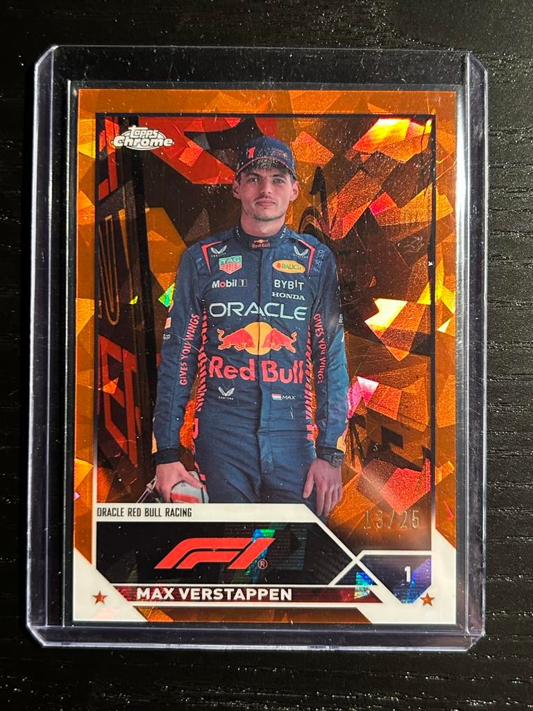 2023 Topps Chrome F1 Sapphire IV Max Verstappen, Verzamelen, Ophalen of Verzenden, Zo goed als nieuw, Formule 1