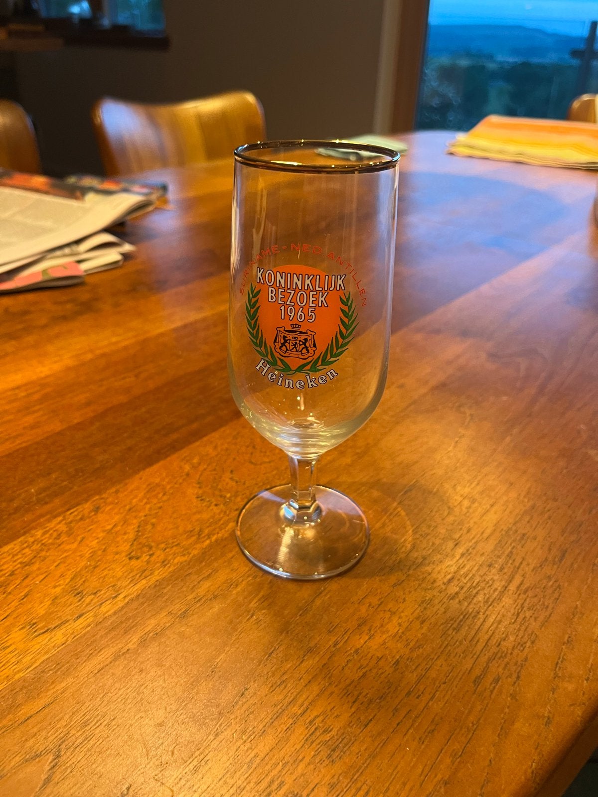 Heineken Koninklijk Bezoek 1965 bierglas, Ophalen of Verzenden