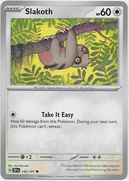Surging Sparks,  Slakoth [common] 145/191, Verzenden, Nieuw, Losse kaart