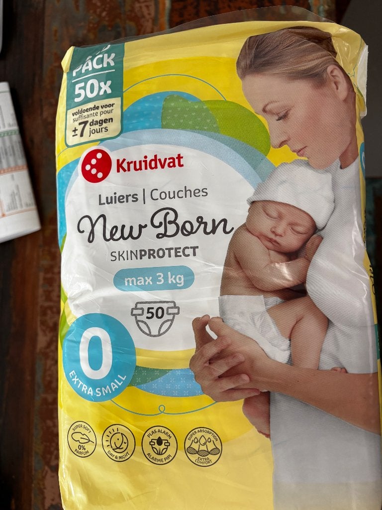 Kruidvat Luiers 0 Newborn (3x50luiers), Kinderen en Baby's, Ophalen, Nieuw, Overige typen