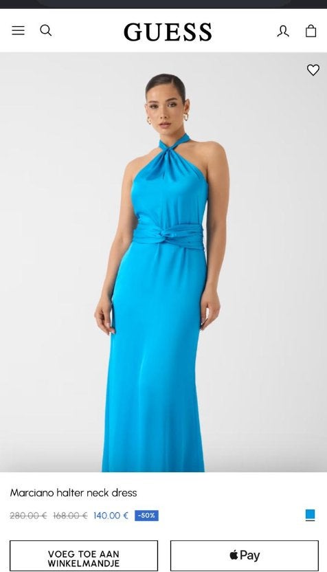 Guess Marciano Halter Nek Jurk - Nieuw, Kleding | Dames, Maat 38/40 (M), Blauw, Guess Marciano, Nieuw
