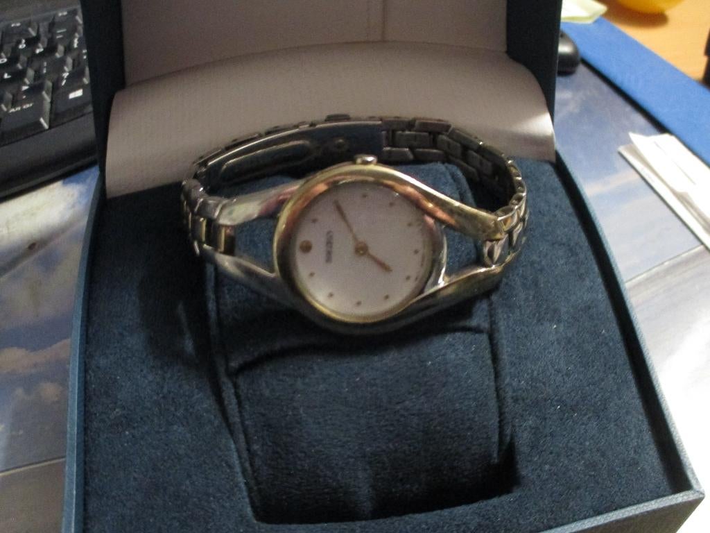 SEIKO LADY ZO GOED ALS NIEUW,ORIGINEEL,QUARTZ,230169-, Seiko, Staal, Met bandje, Polshorloge