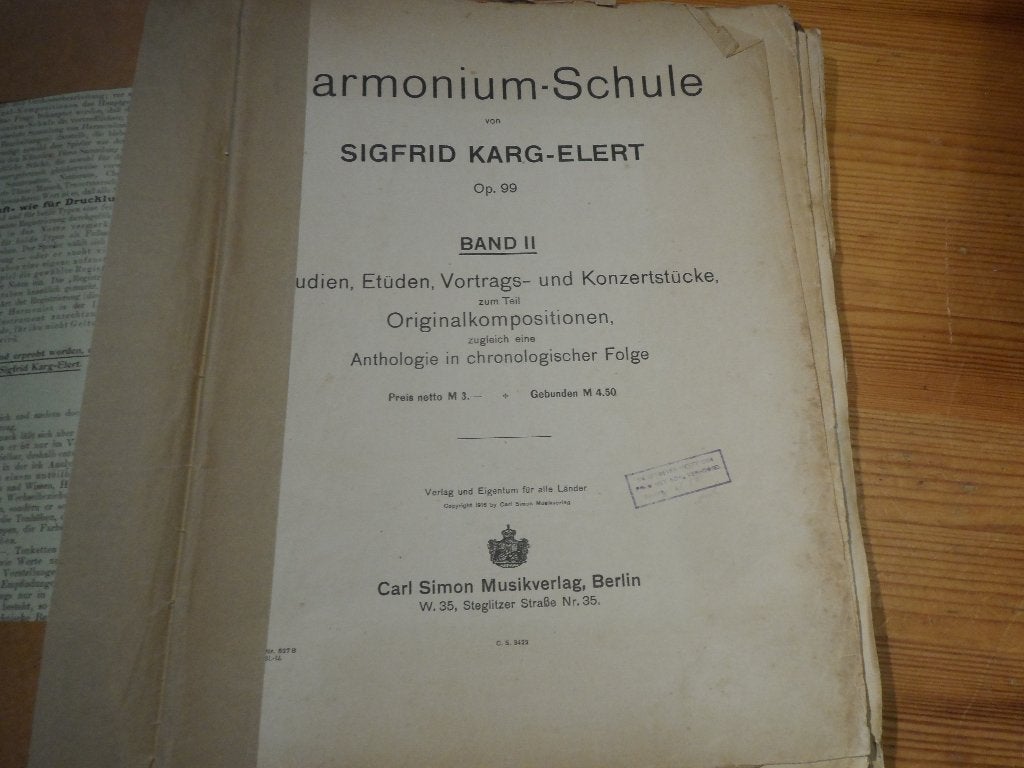 S. Karg elert, Zang, Gebruikt, Klassiek, Ophalen of Verzenden