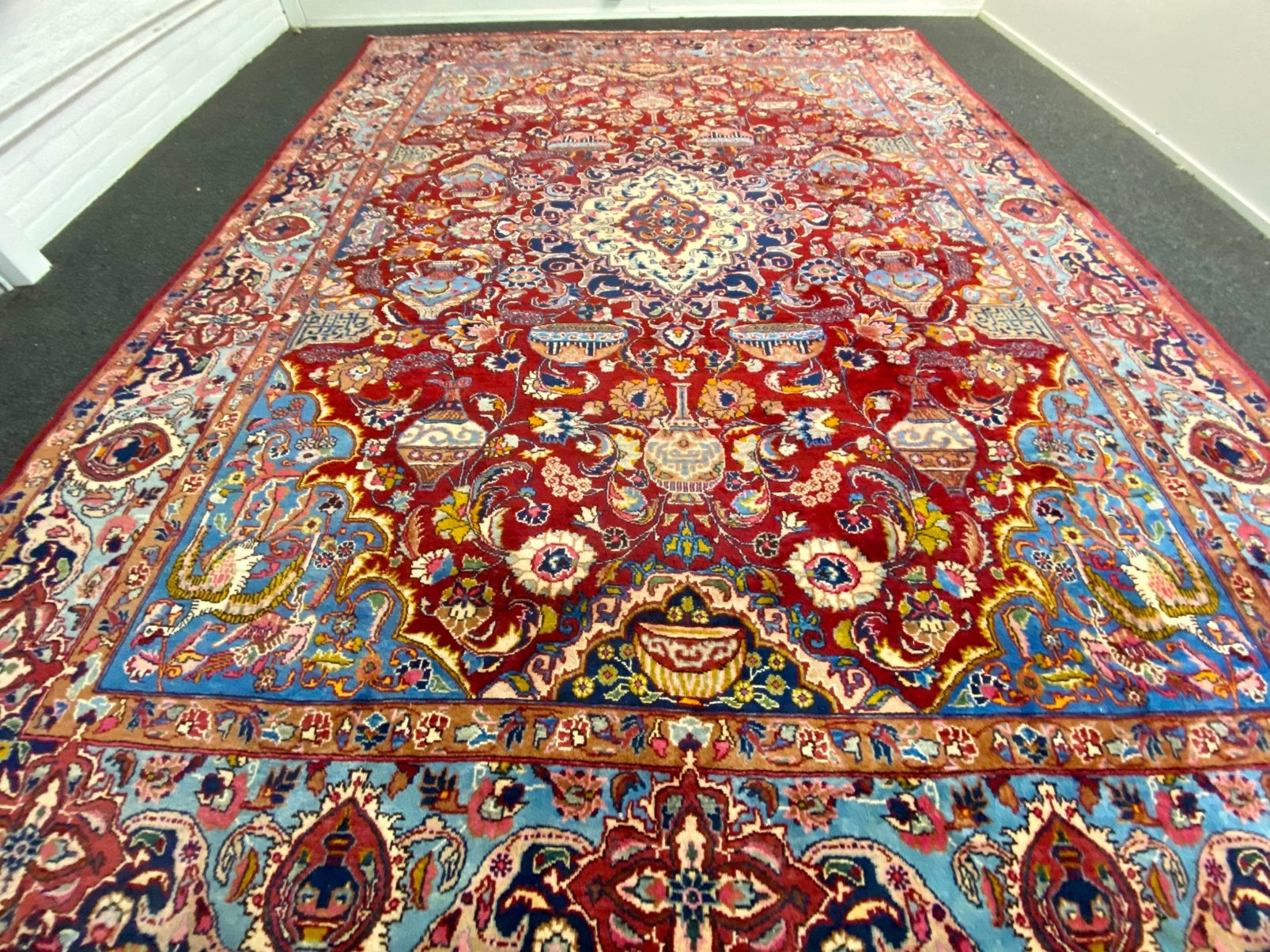 Mooi origineel handgeknoopt perzisch kashmar 300x400cm, Gebruikt, ., 200 cm of meer, Ophalen of Verzenden
