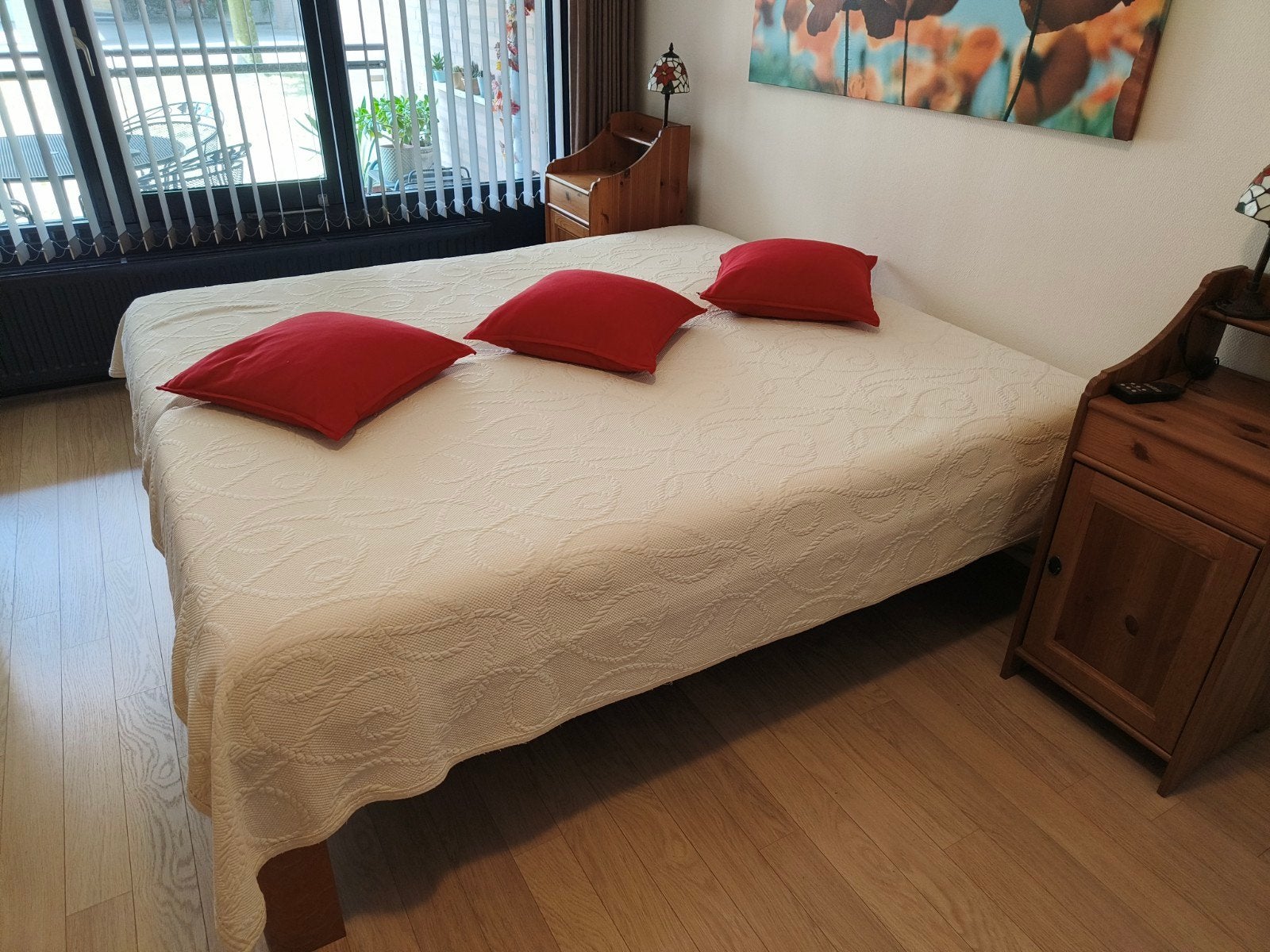 Auping tweepersoonsbed, Ophalen, Bruin, Tweepersoons, Hout