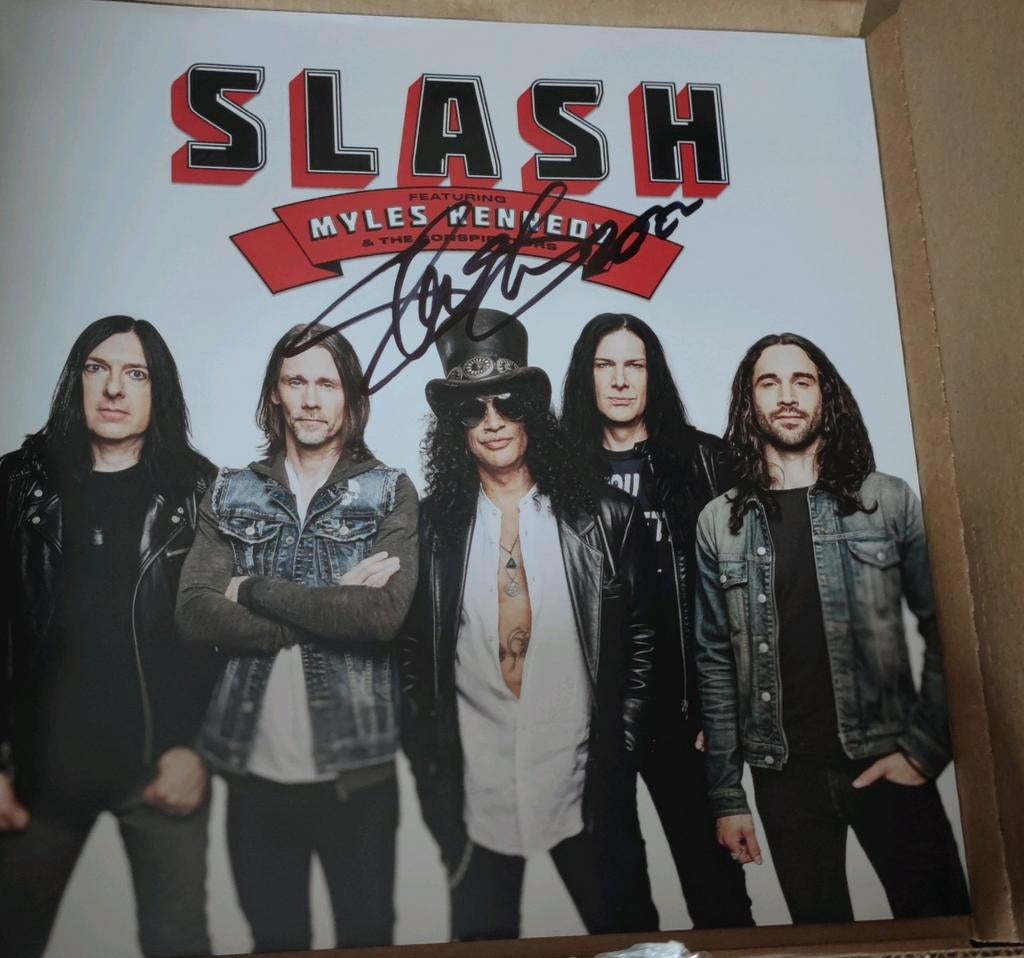Slash 4 LP met litho gesigneerd | signed, Verzamelen, Ophalen, Cd of Plaat, Gesigneerd
