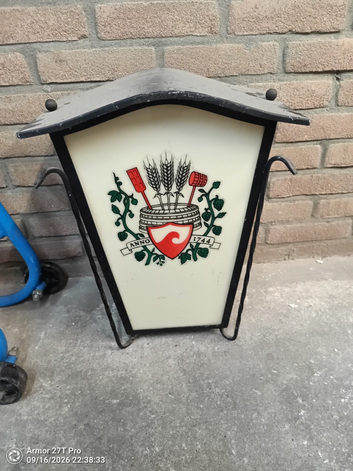 Dommelsch bier lamp, Ophalen, Gebruikt, Reclamebord, Plaat of Schild, Dommelsch