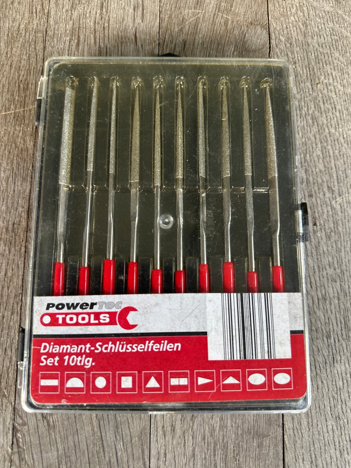 Powertec Tools Diamant-Sleutelvijlen Set 10-delig, Ophalen of Verzenden, Zo goed als nieuw, Vijl/Rasp, Overige merken