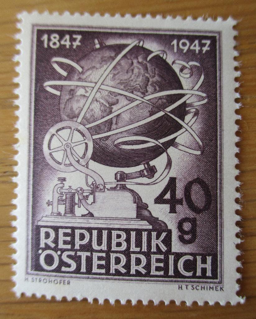 Oostenrijk, 100 jaar Telegrafie, 1947, Verzenden, Postfris