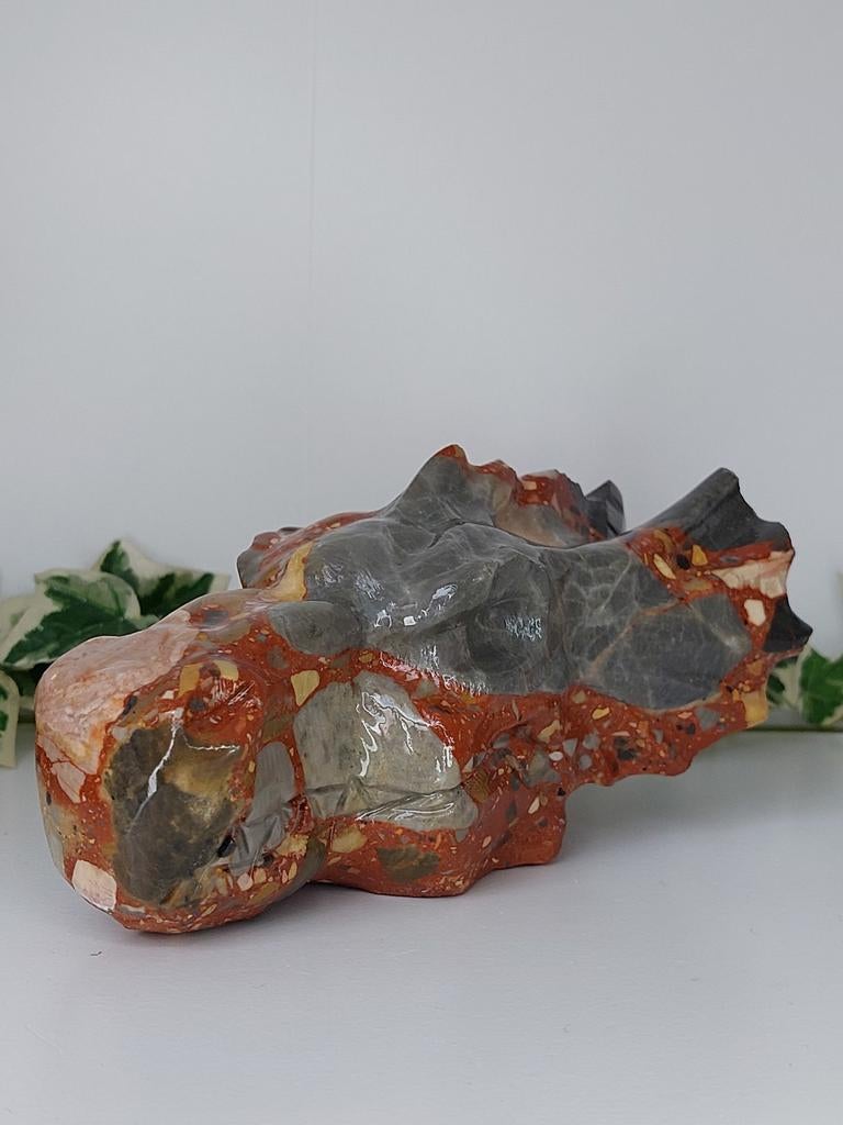 Conglomeraat-breccie draak 14cm, Ophalen of Verzenden, Mineraal