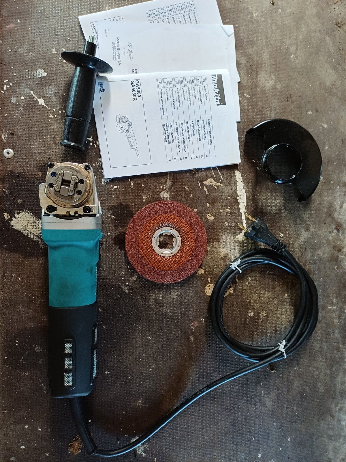 Makita GA5080R Haakse slijpmachine 125mm 1400W, Ophalen of Verzenden, Nieuw, 1000 watt of meer, Haakse handslijpmachine