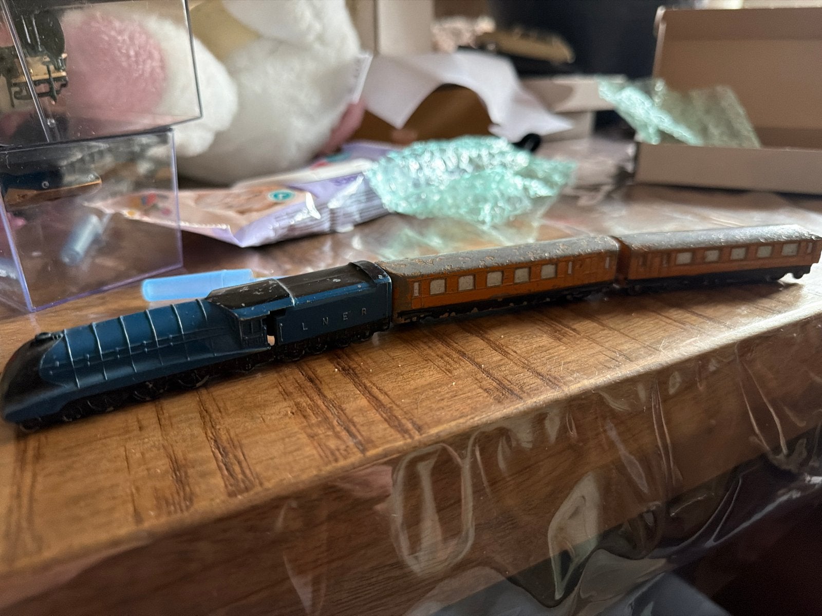 Dinky Toys Trein met Wagons - Nette Originele Staat, Verzamelen, Trein, Gebruikt, Schaalmodel, Z