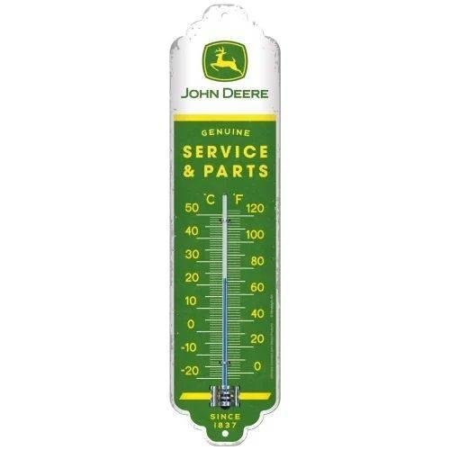 John Deere Service and Parts reclame thermometer van metaal, Ophalen of Verzenden, Gebruikt, Auto's