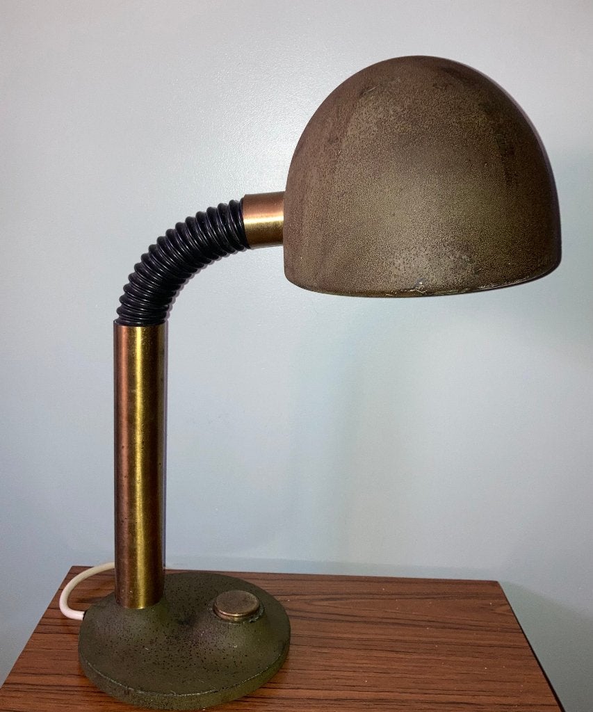 Vintage Hillebrand tafellamp bureaulamp desk lamp, Bureaulamp, Gebruikt, Vintage, Ophalen of Verzenden