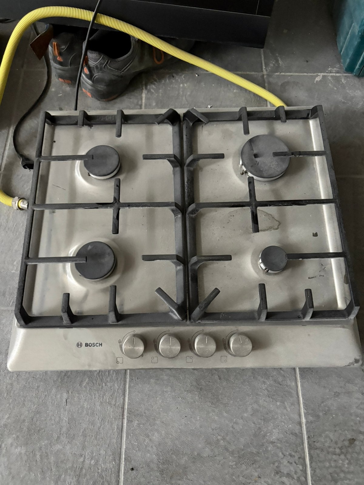Bosch 4 pits gasfornuis, Witgoed en Apparatuur, Kookplaten, Ophalen, Gebruikt, 4 kookzones, Inbouw