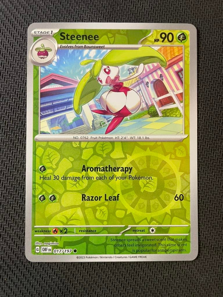 Steenee 017/197 Reverse Holo Obsidian Flames Packfresh, Ophalen of Verzenden, Zo goed als nieuw