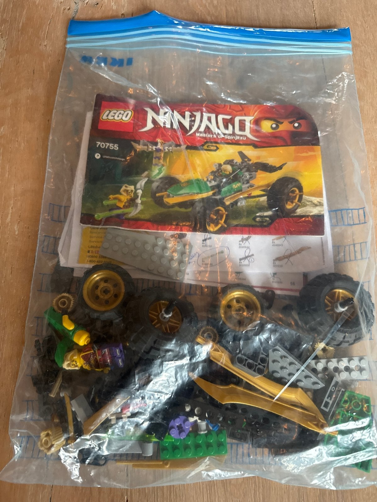 Lego Ninjago 70755 Jungle Raider met minifiguren, Gebruikt, Lego, Ophalen of Verzenden, Compleet