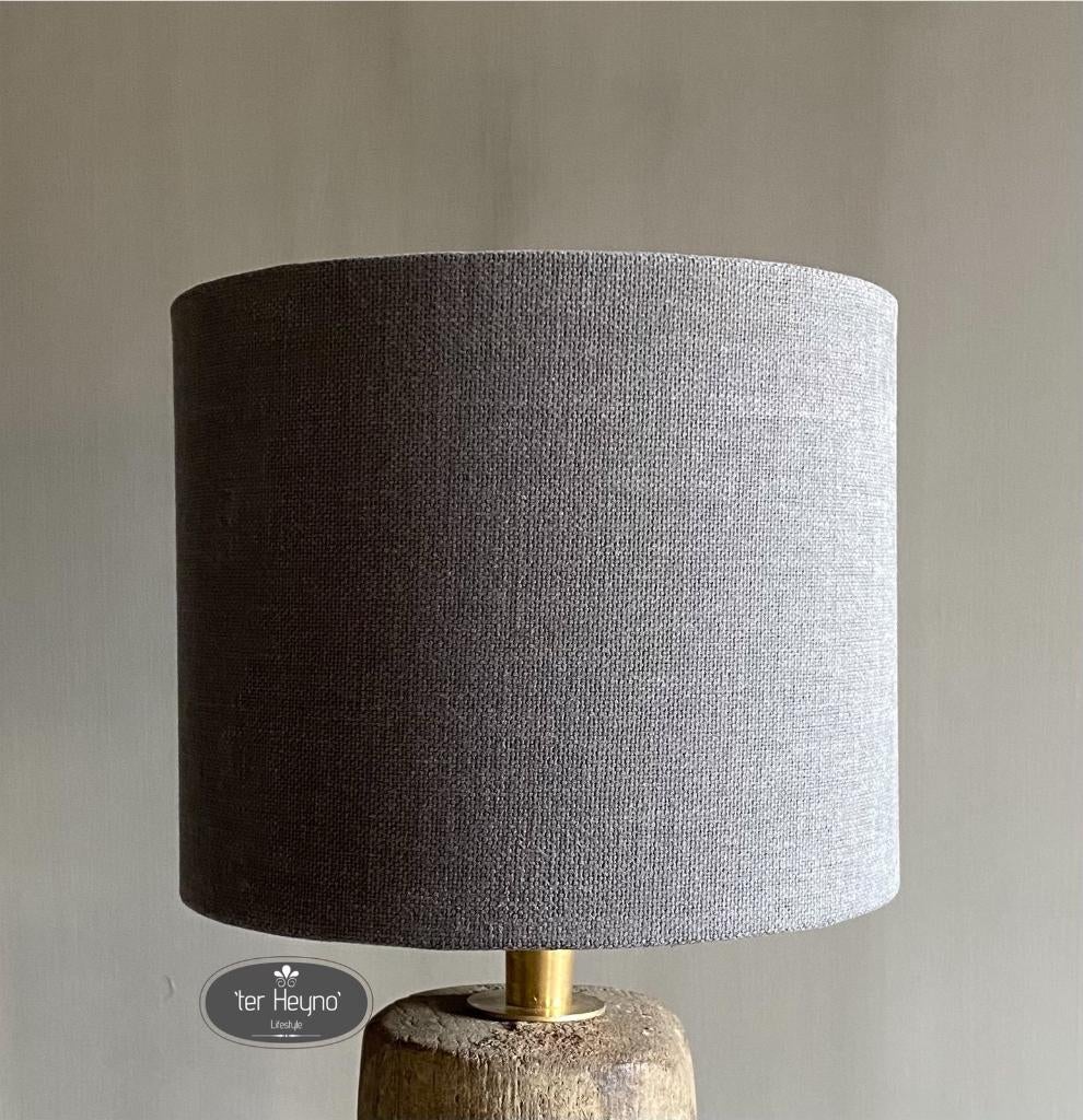 Lampenkap Polo Elephant 15cm Aura Peeperkorn kap stoer sober, Verzenden, Nieuw, Grijs, Rond