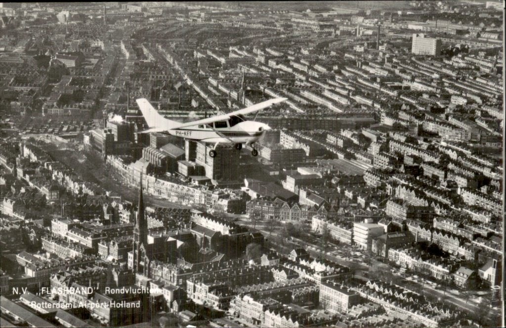 Rotterdam - Cessna 206 Super Skylane - PH-KFF, Verzamelen, Ophalen of Verzenden, 1960 tot 1980, Gelopen, Zuid-Holland