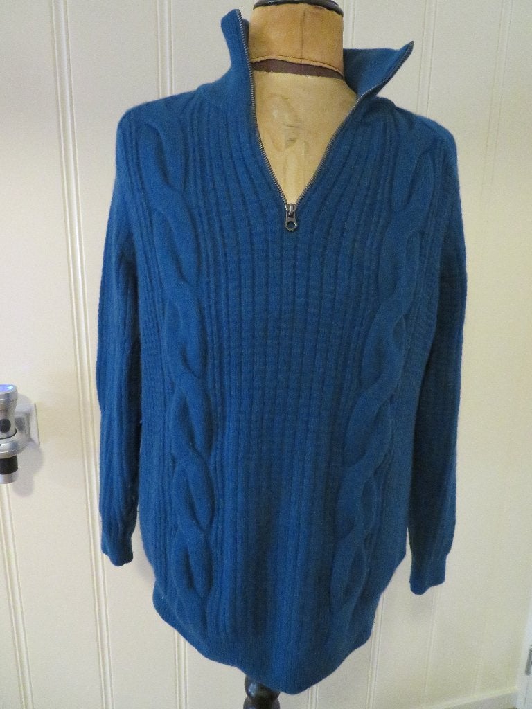 Heren kabel trui  C&A maat XL Z.G.A.N. blauw, Kleding | Heren, Blauw, Maat 56/58 (XL), Zo goed als nieuw, C&A