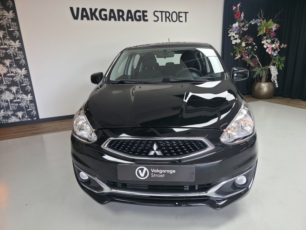 Mitsubishi Space Star 1.0 Cool+ | apple/android | airco | ja, Auto's, Stof, Gebruikt, Elektrische ramen, Zwart