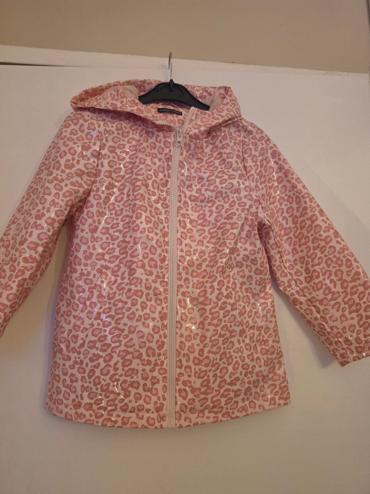 Veritas Roze Luipaard Regenjas Maat 116, Veritas, Gebruikt, Meisje, Ophalen of Verzenden