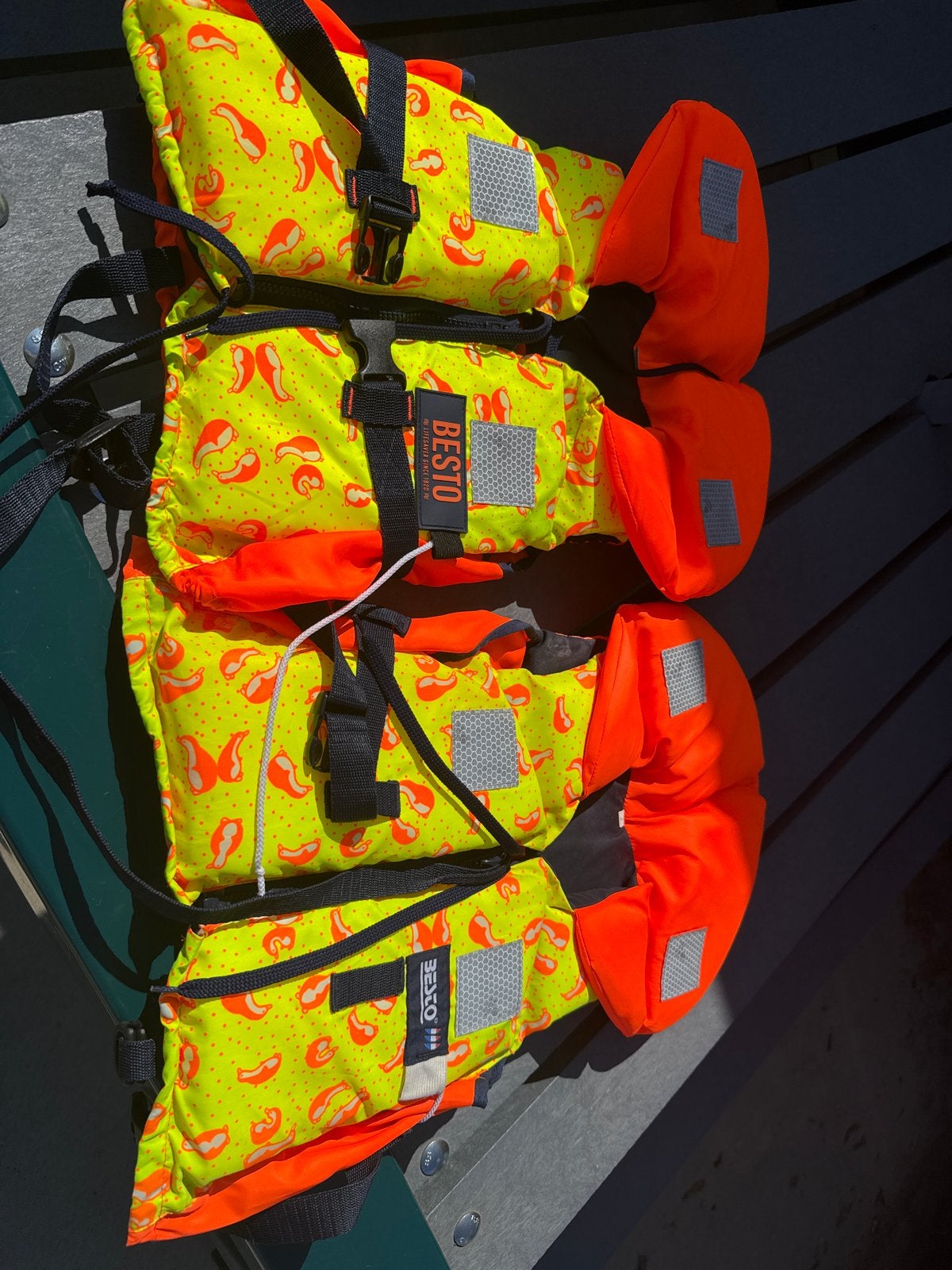 2 Besto reddingsvesten 15-20 kg, Watersport en Boten, Watersportkleding, Ophalen, Gebruikt