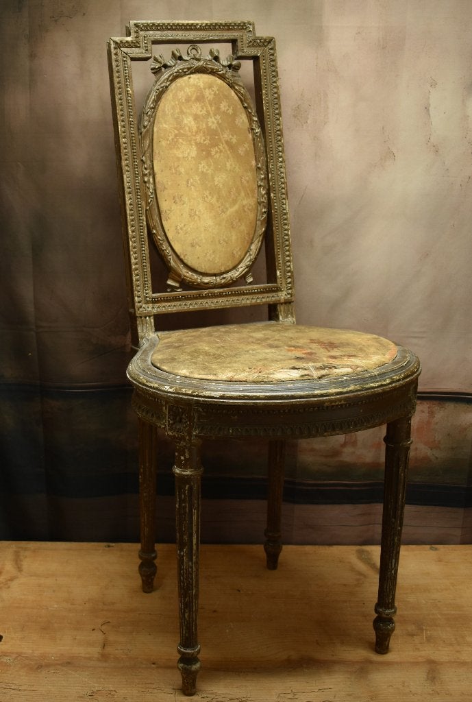 Oud Frans Bois Dore  Stoeltje. "Uit Aletta's Tijd", Antiek en Kunst, Antiek | Woonaccessoires, Ophalen of Verzenden