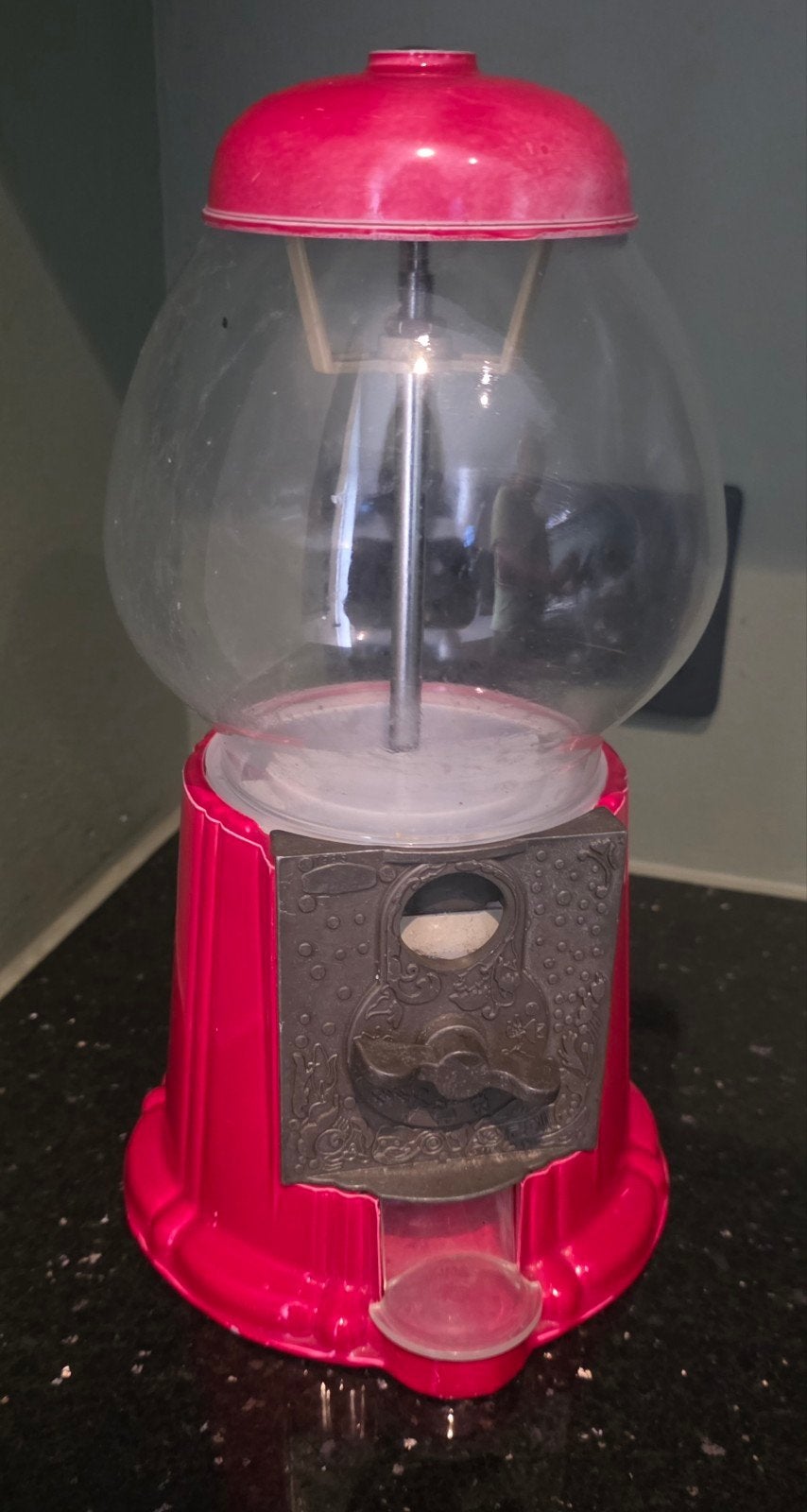 Vintage rode kauwgomballenautomaat, Ophalen of Verzenden, Gebruikt