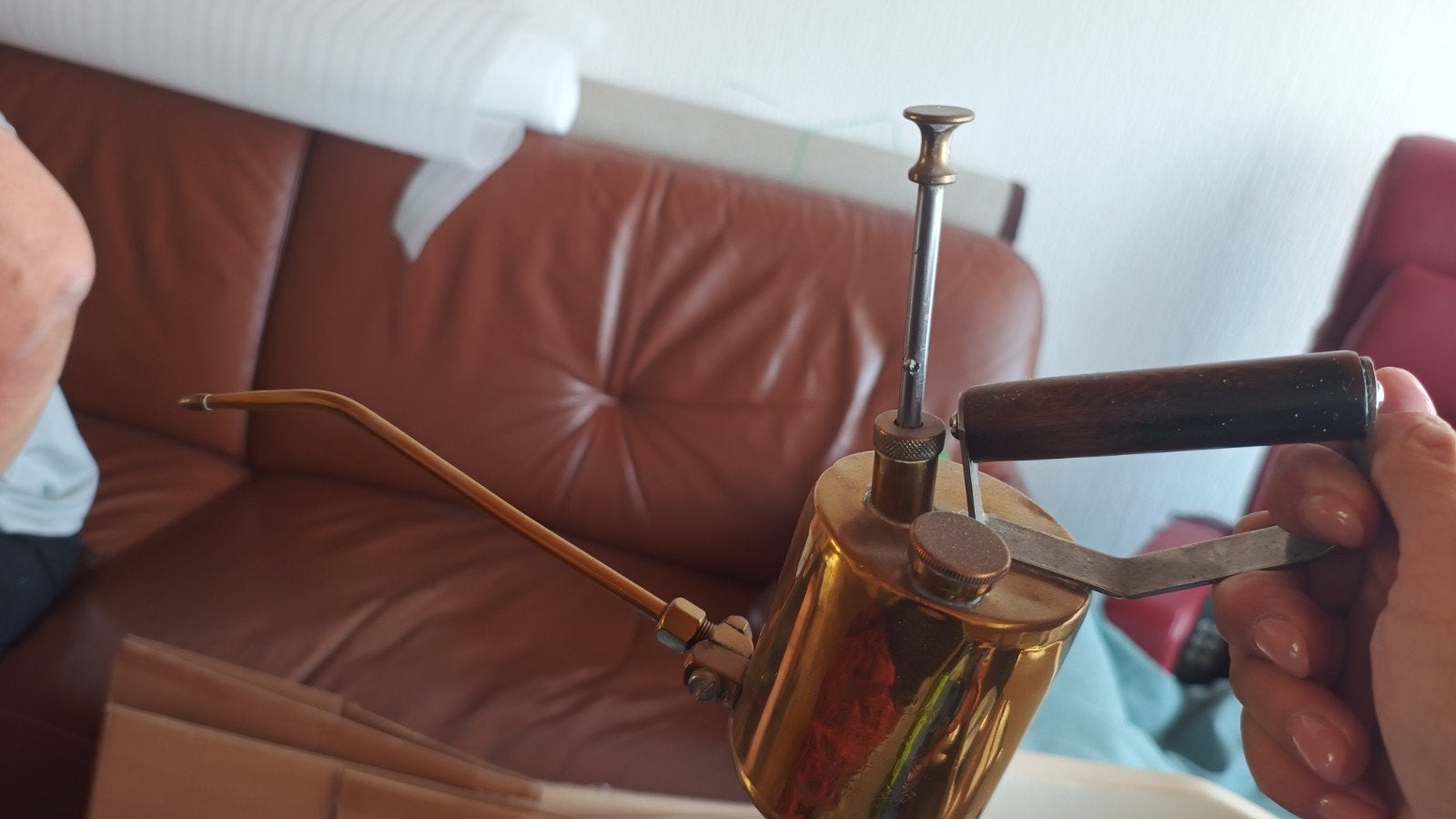 Vintage messing oliespuit /oliekannetje - OTH Made in Sweden, Ophalen of Verzenden