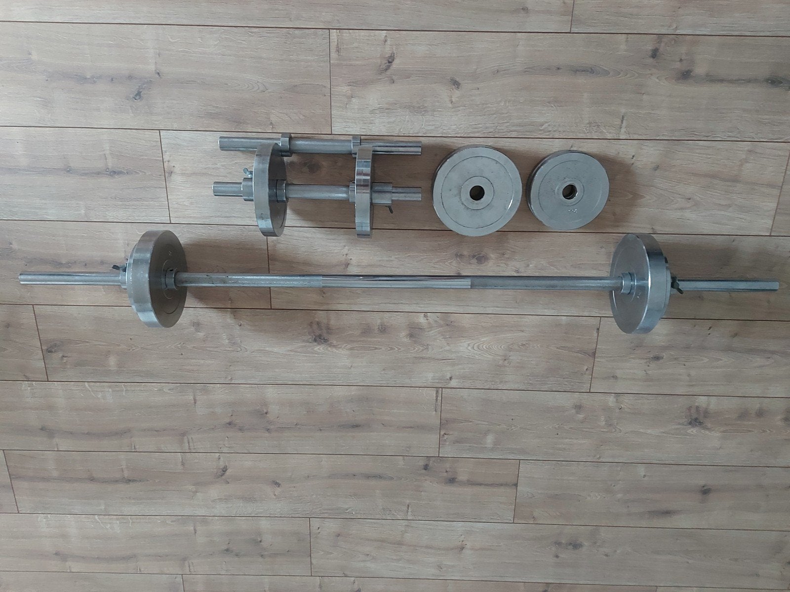 Complete Halterset 45 kg voor Krachttraining Thuis, Ophalen, Gebruikt, Benen, Halterset