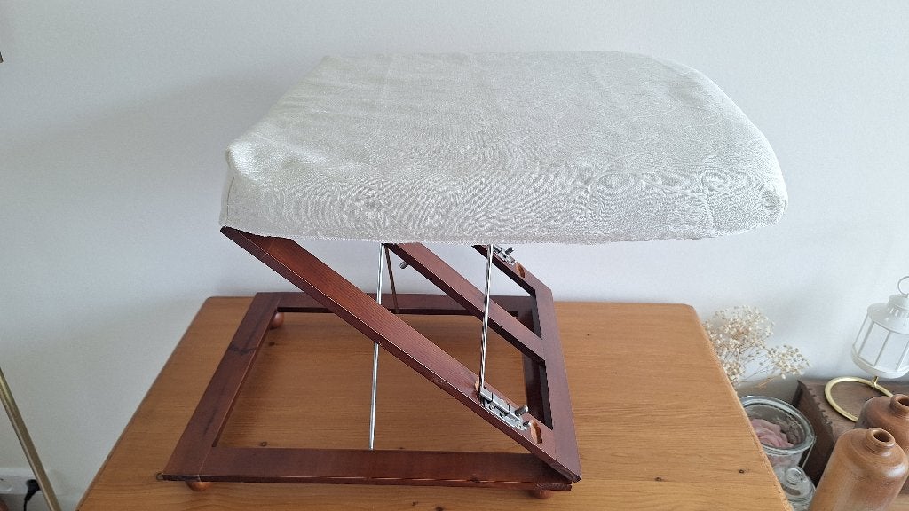 Verstelbaar houten voeten bank, Gebruikt, Klassiek, functioneel, 50 tot 75 cm, Ophalen of Verzenden