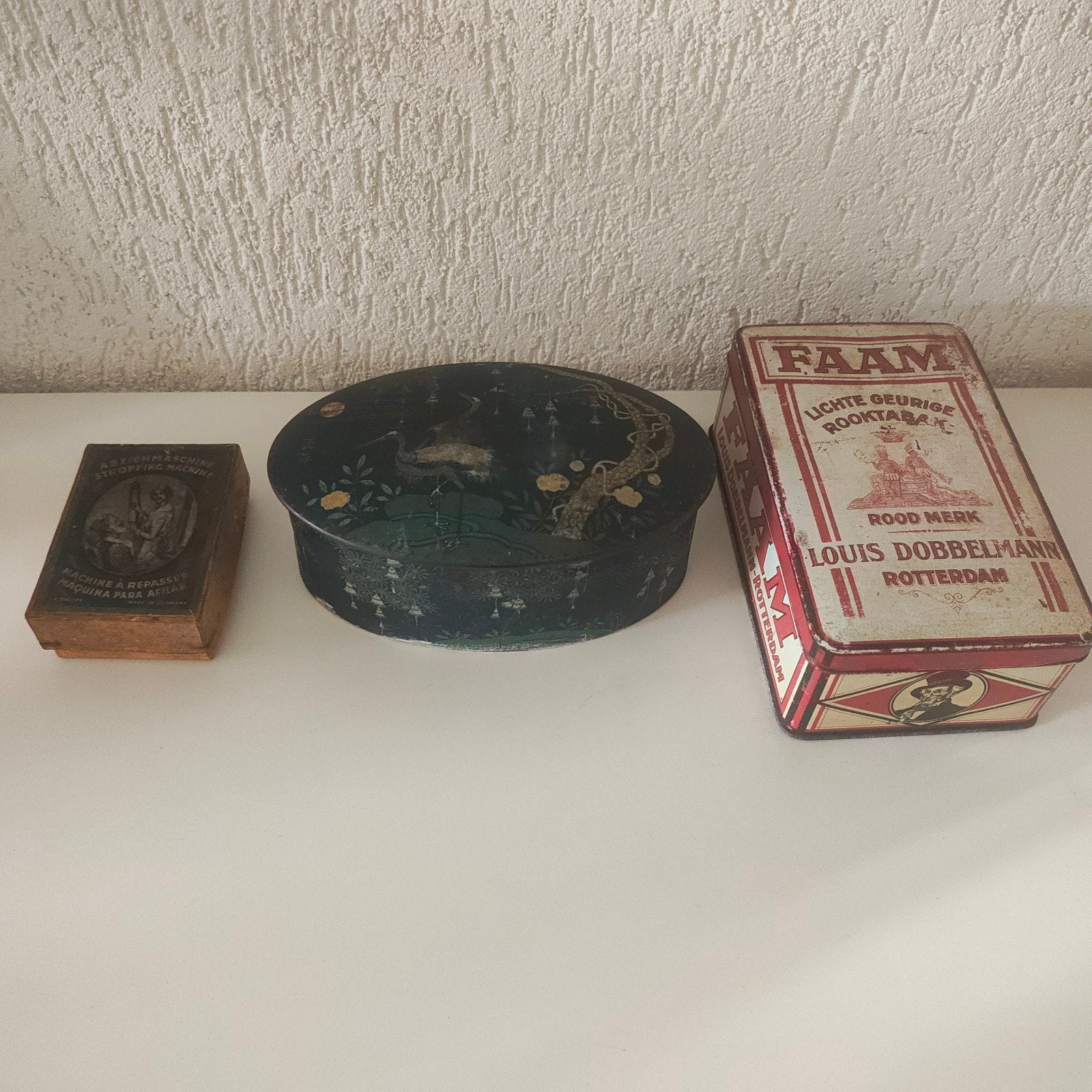 Vintage blikken: Faam tabak - Aziatisch - scheermesdoosje, Ophalen