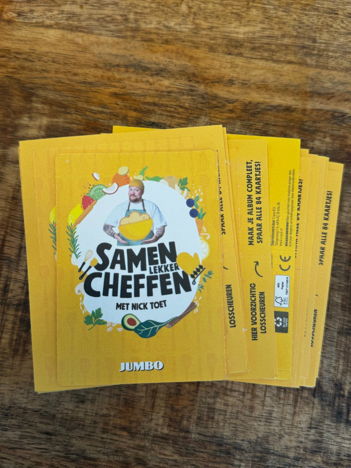 Nick Toet - Jumbo Samen Lekker Cheffen spaarkaartjes, Jumbo, Ophalen of Verzenden