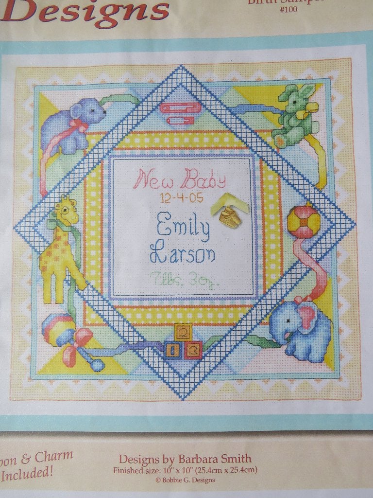 borduurpatroon geboortetegel geboorte twee stuks, Hobby en Vrije tijd, Ophalen of Verzenden, Nieuw, Handborduren, Patroon