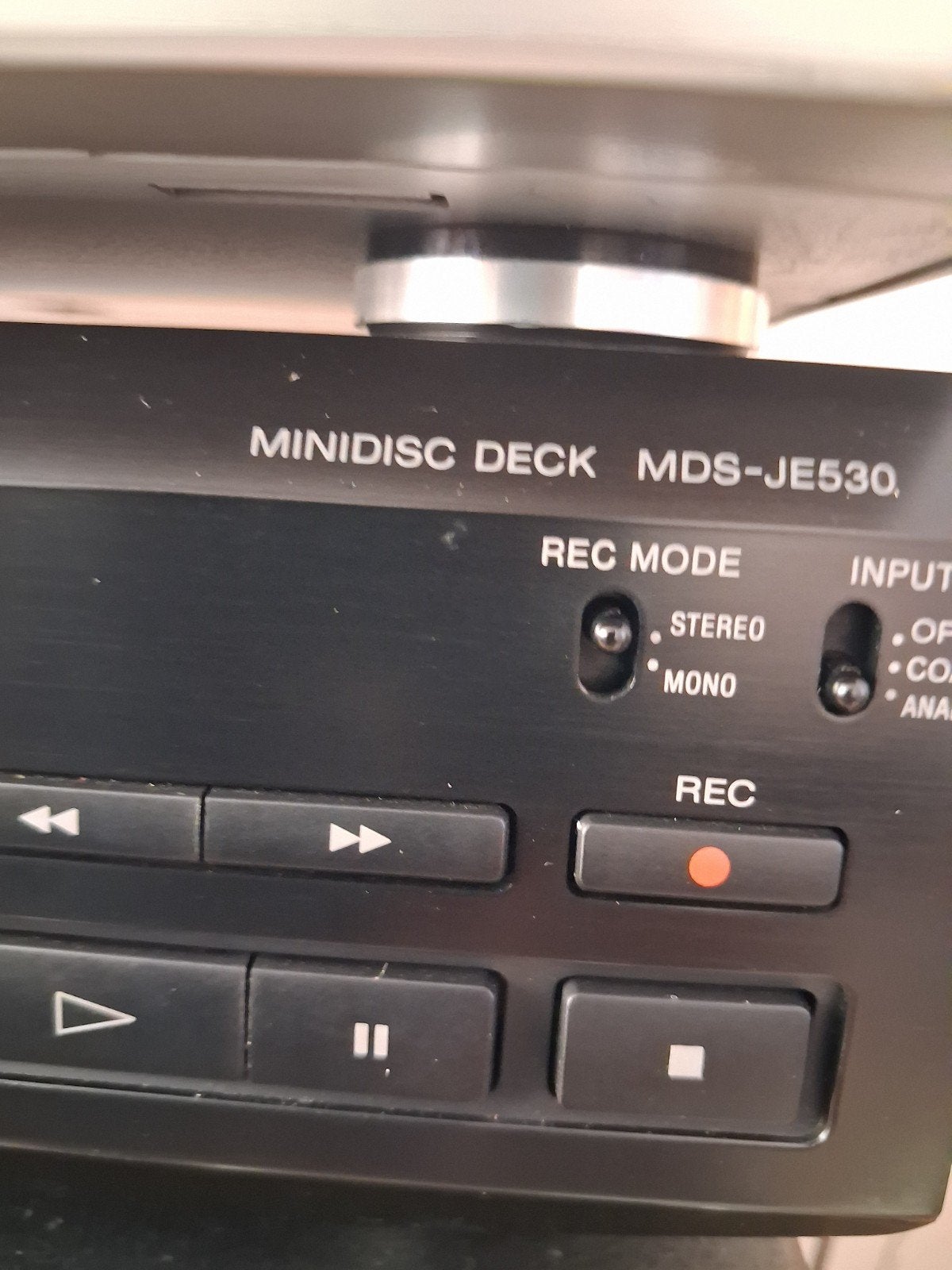 sony MDS -JE530, Ophalen, Minidisc-speler