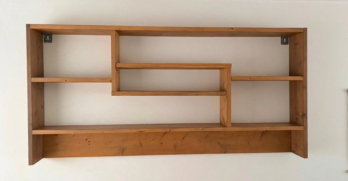 Houten wandrek met speelse indeling, Ophalen, Met plank(en), Gebruikt, 150 tot 200 cm