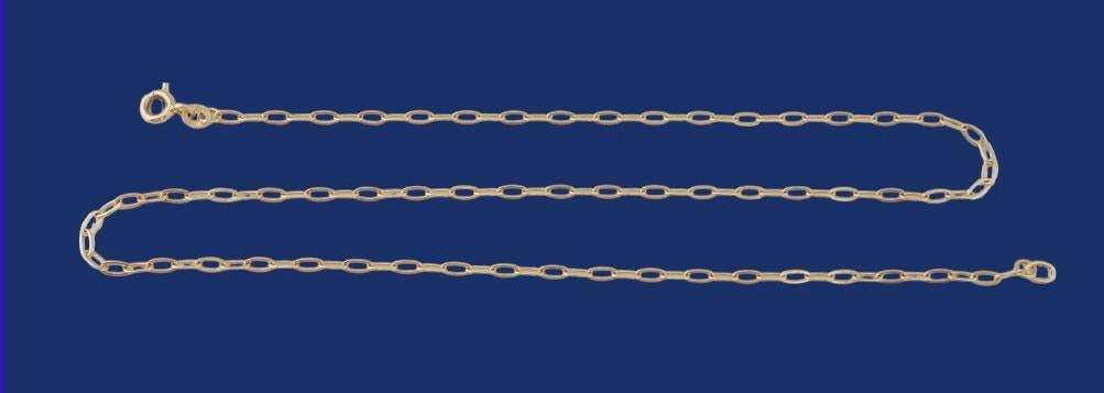 Korte 14 karaat Gouden Ketting Ankerschakel 40cm Halsketting, Jw, Verzenden, Nieuw, Info@juwelenwereld.nl