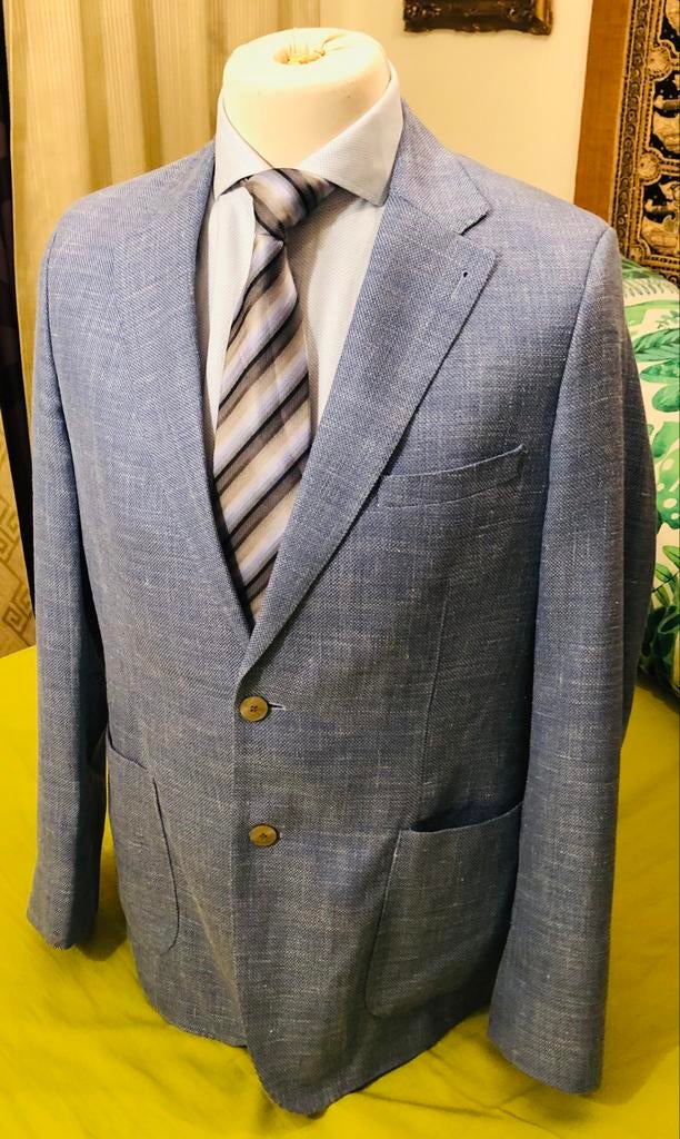 ZGAN SOCI3TY Drago Blauw Blazer/ Jasje Mt 52, Kleding | Heren, Ophalen of Verzenden, Zo goed als nieuw, Maat 52/54 (L), Blauw