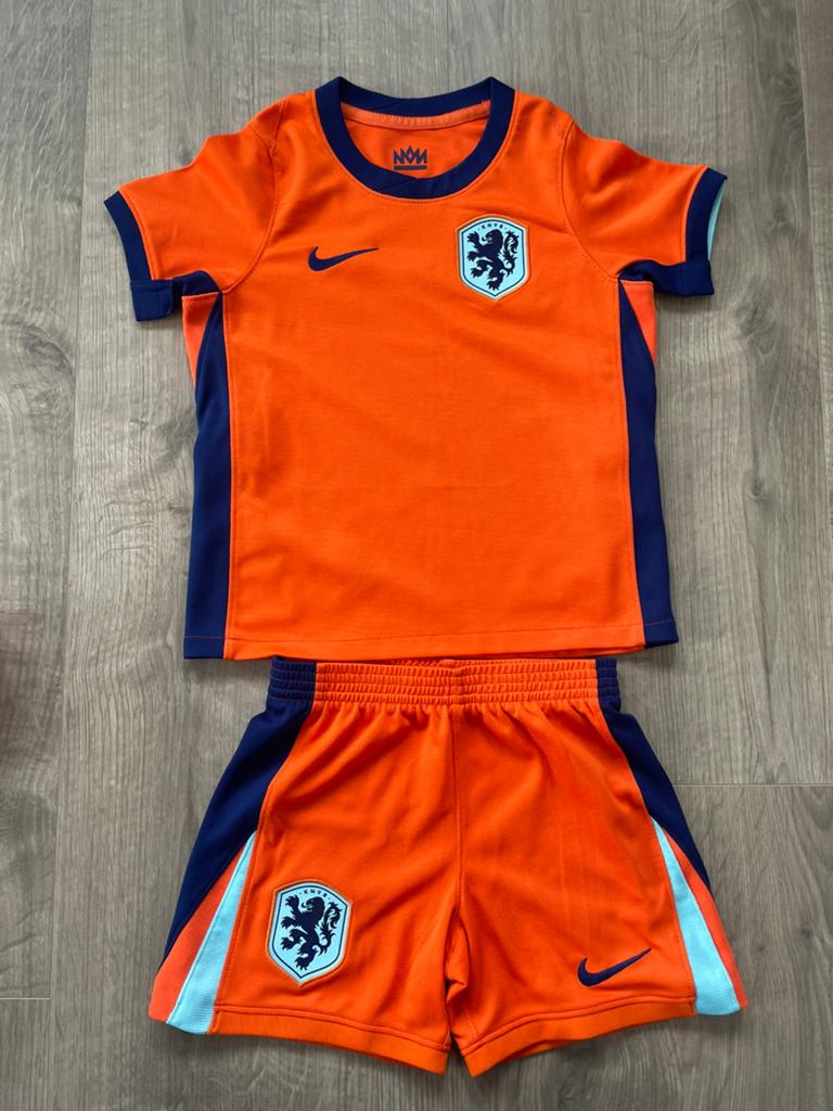 Nederlands eftal kinder voetbaltenue maat 104/110, Ophalen of Verzenden