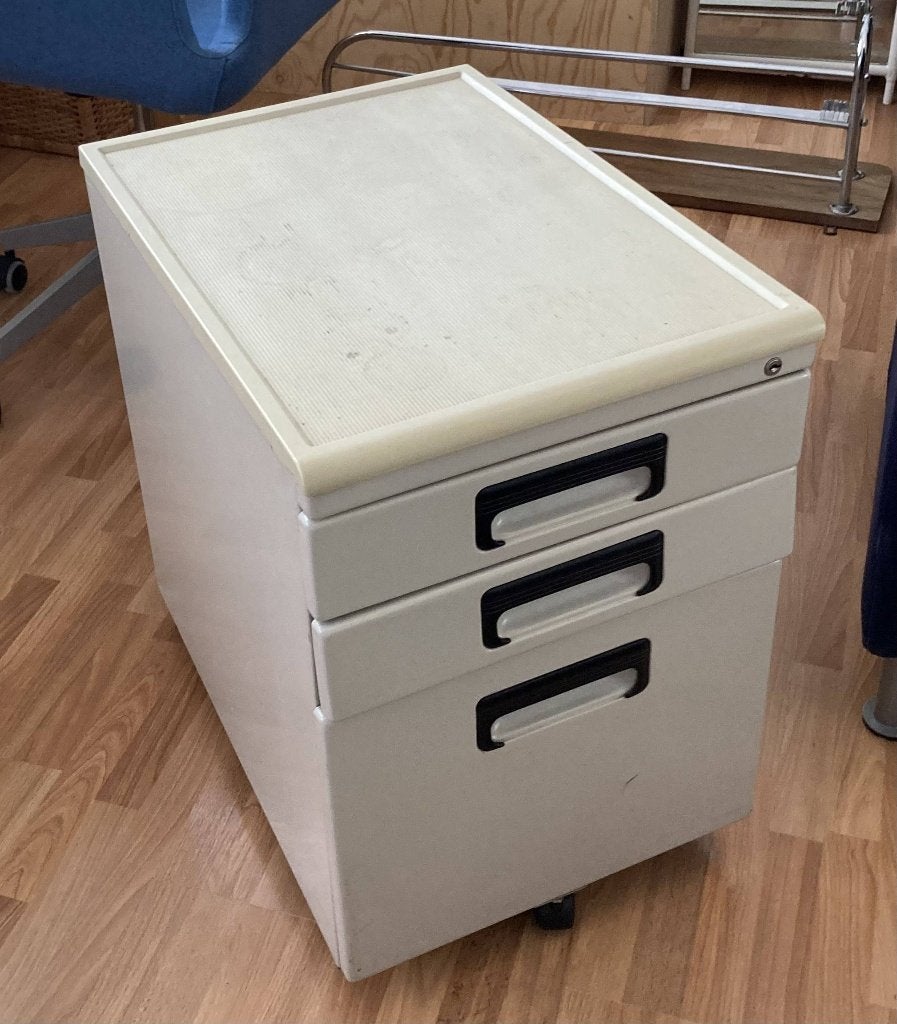 vintage metal mobile office pedestal, Ophalen, Minder dan 50 cm, Gebruikt, Minder dan 100 cm