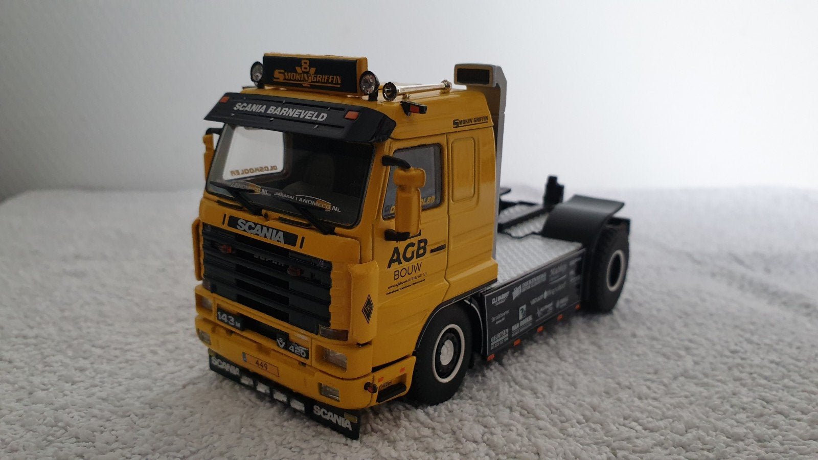 WSI Scania Streamline Smoking Griffin, Hobby en Vrije tijd, Modelauto's | 1:50, Ophalen of Verzenden, Zo goed als nieuw, Bus of Vrachtwagen
