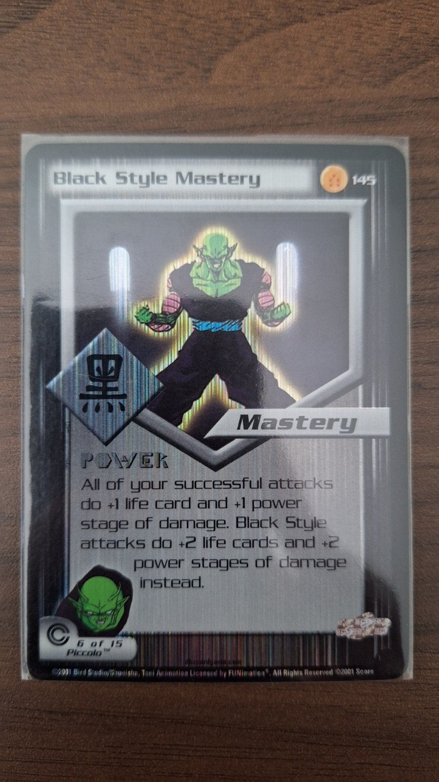 Trunks saga Mastert foil Dragonball Z kaart DBZ, Ophalen of Verzenden, Gebruikt, Losse kaart, Foil
