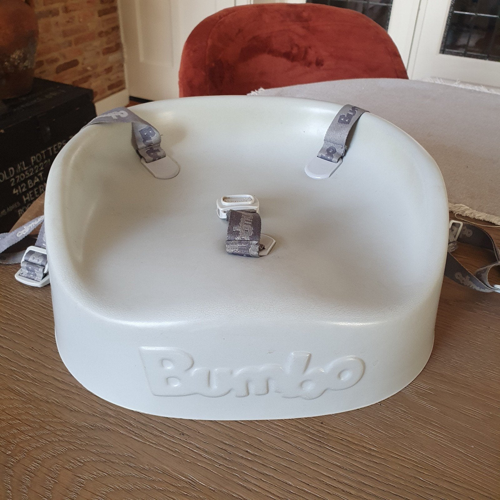 Bambo stoelverhoger, kleur grijs, Ophalen, Zo goed als nieuw