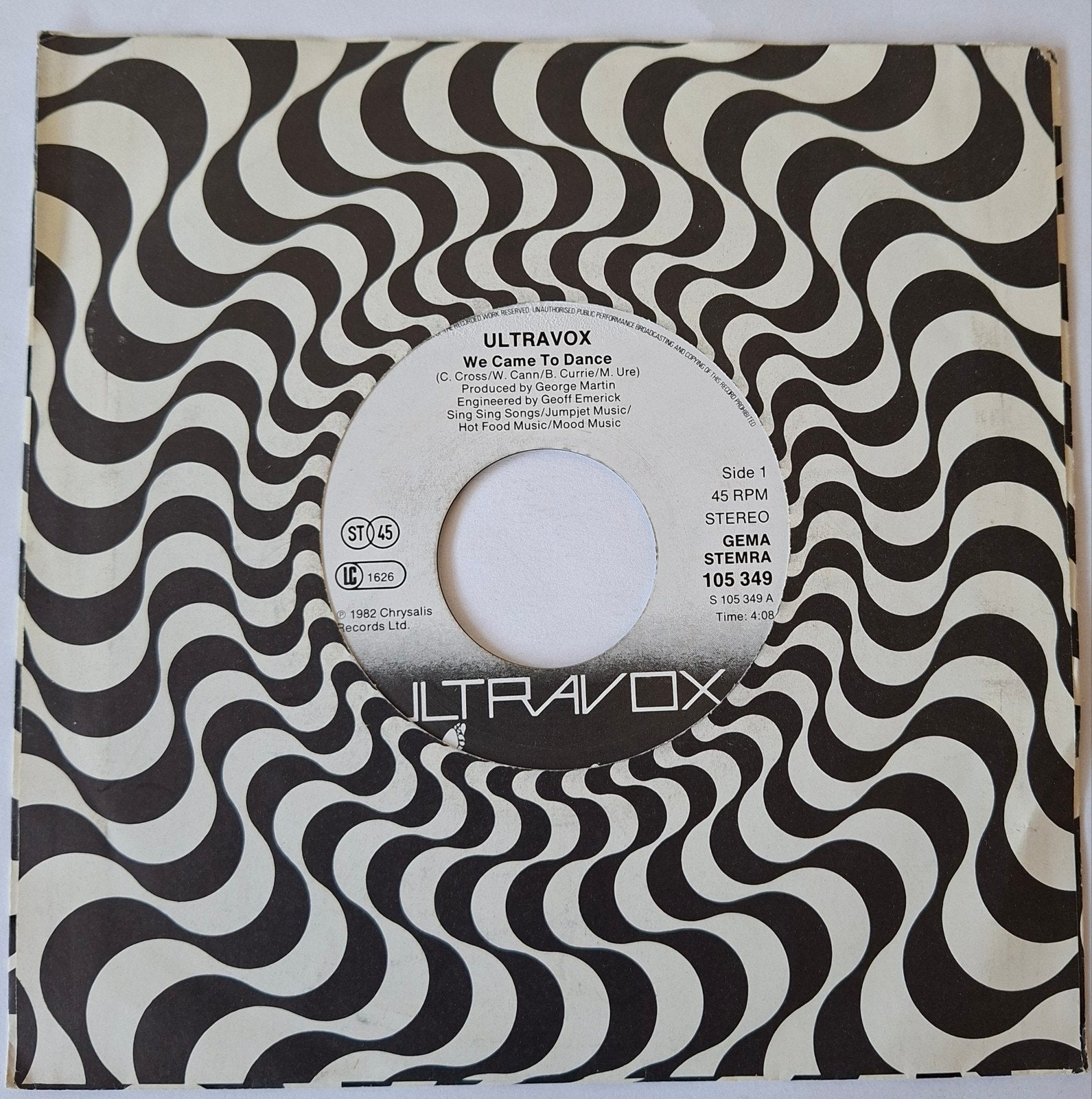 Ultravox      We Came To Dance, Ophalen of Verzenden, Gebruikt, 7 inch, Pop