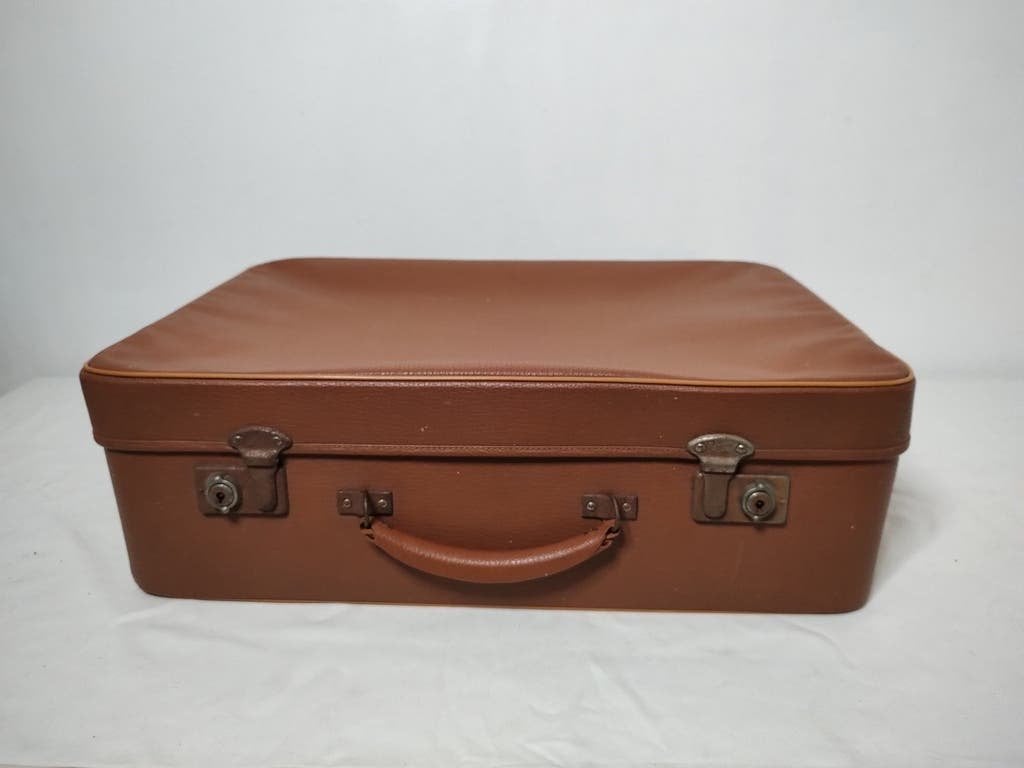 K736 VINTAGE jaren 50 koffer zeer fraai, Overige materialen, Gebruikt, Onbekend, Minder dan 50 cm