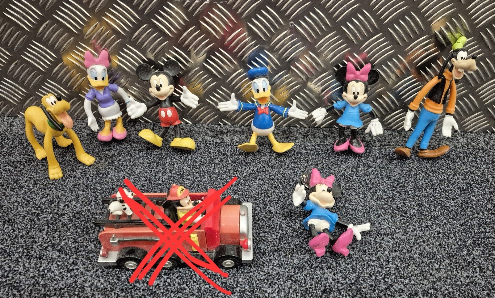 Originele Disney Figuren Set: Mickey, Minnie, Donald, Katrie, Verzamelen, Poppetjes en Figuurtjes, Ophalen of Verzenden, Gebruikt