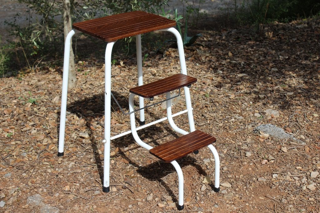Brocante - Hoge huishoud-kruk met trapje!, Ophalen