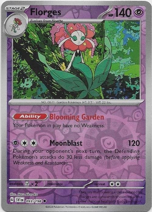 Scarlet & Violet,  Florges [reverse] 93/198, Verzenden, Nieuw, Losse kaart